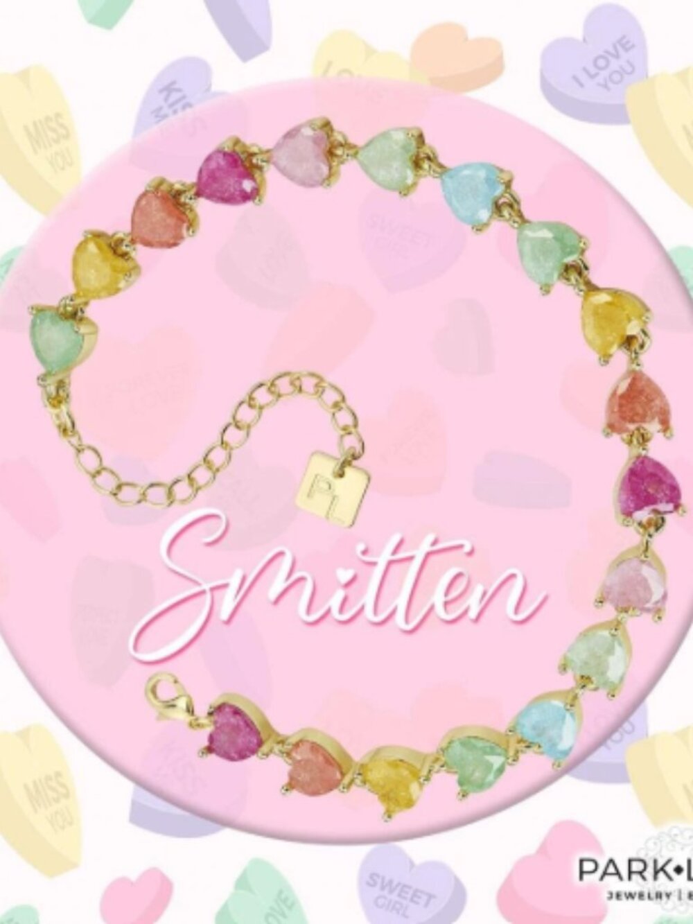 Park Lane Smitten Bracelet Multi-heart shaped crystals